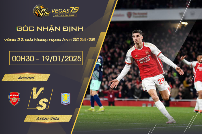 Nhận định Arsenal vs Aston Villa lúc 00h30 ngày 19/1